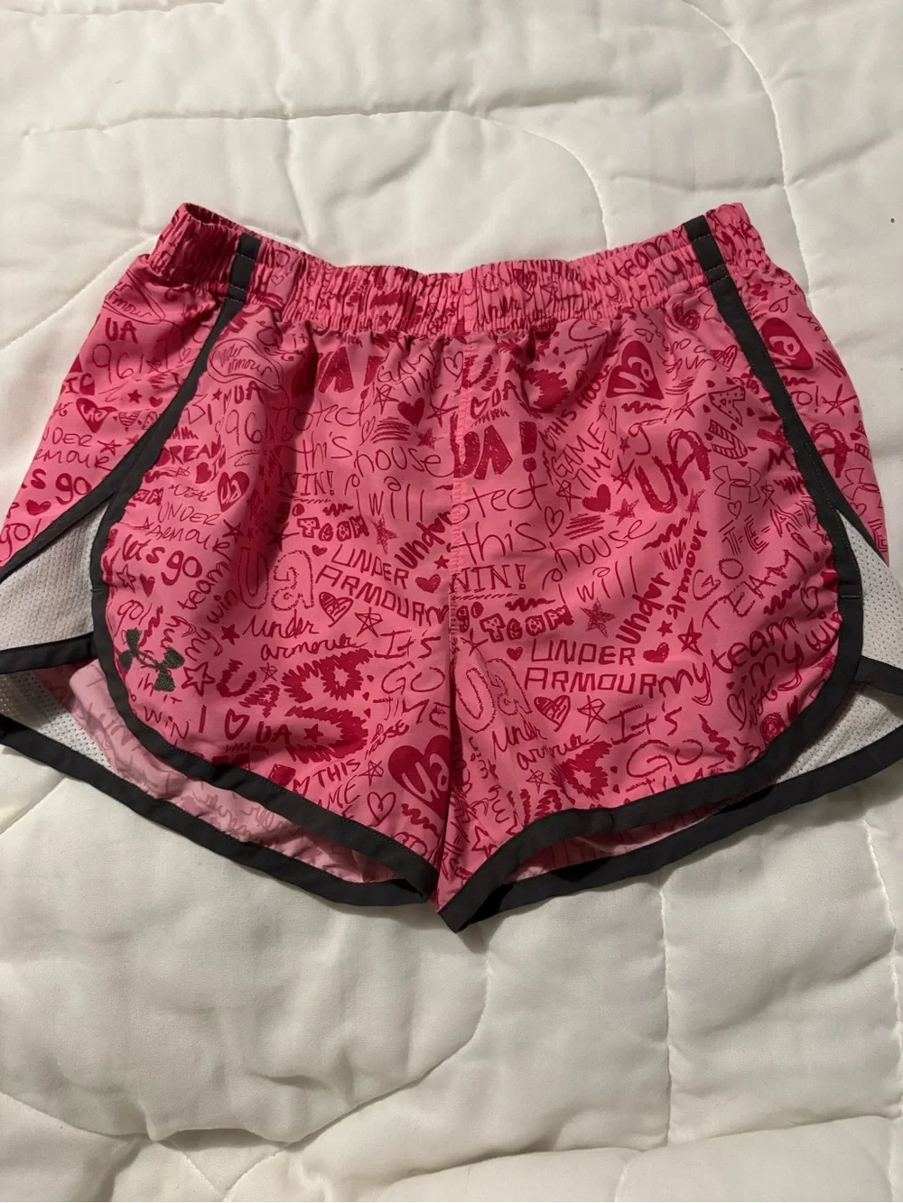 Under Armour Girls Gray & Pink 'Fierce' Matching Athletic Set